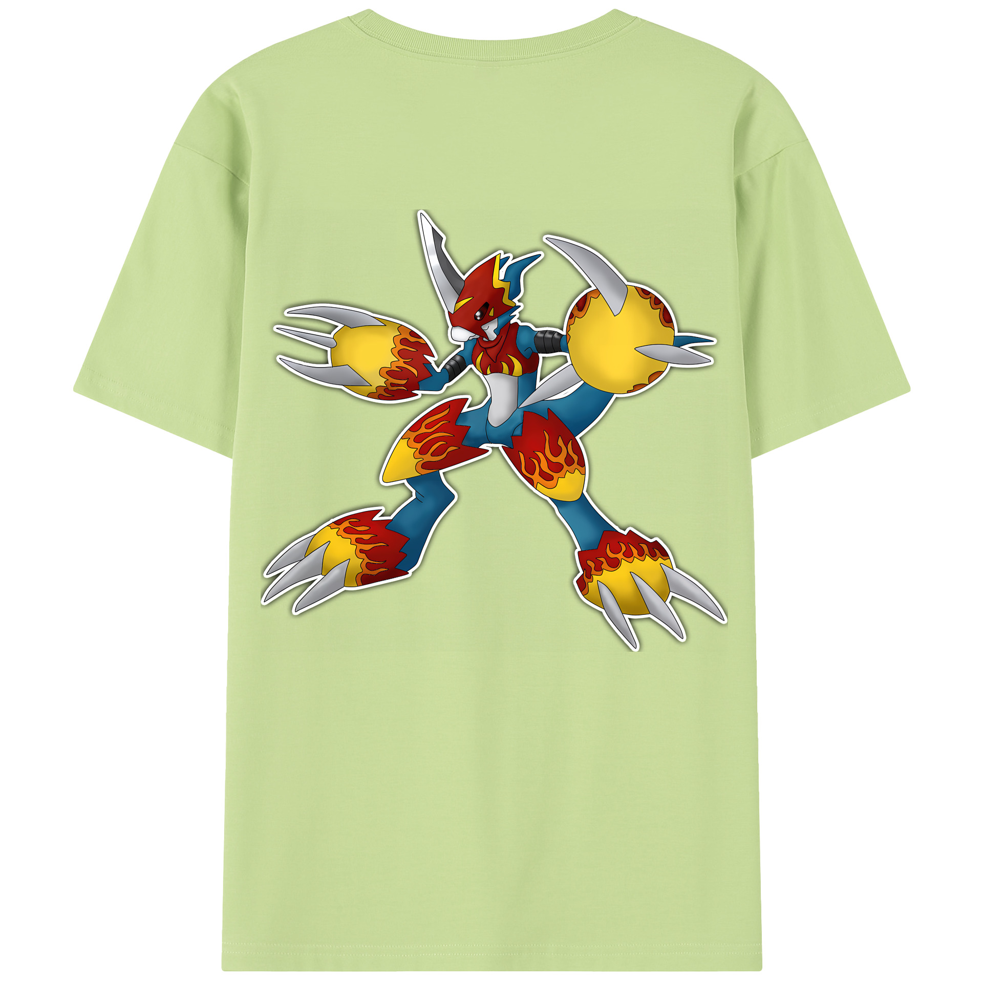（画像用） Digimon デジタルモンスター/デジモン 綿100％半袖Tシャツ（背面プリント）